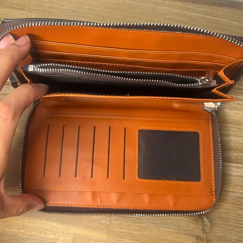 Baellerry retro European Men‎ leather wrist strap wallet
